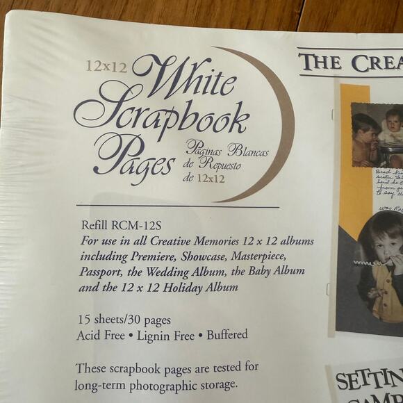 Creative Memories Scrapbook Pages 12 x 12 Refill RCM-12S 30 Pages Old Style NWT - Picture 3 of 6